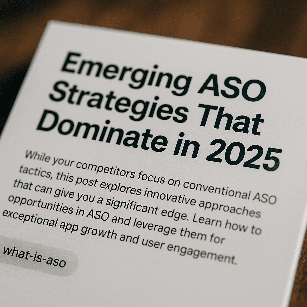Explore the core principles of what is aso in this comprehensive guide. Understand how leading apps are leveraging what is aso to drive user acquisition and retention.