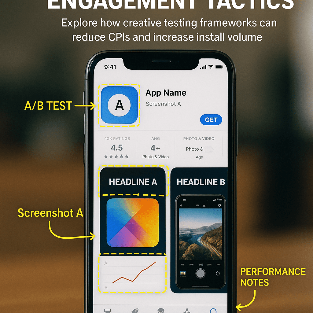 Creative testing and retention strategies for mobile apps